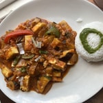 Eggplant and Basil Paneer Tarkari